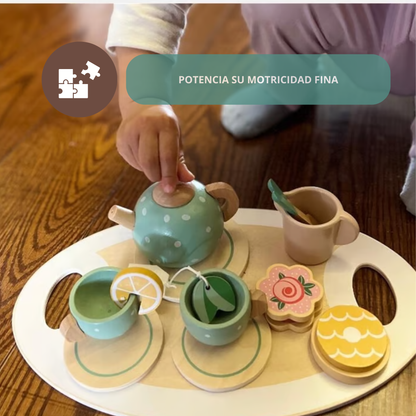 JUEGO DE TE Y POSTRE MONTESSORI